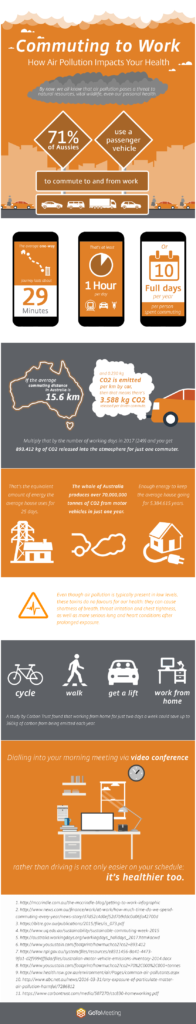 the impact of the commute on air pollution infographic